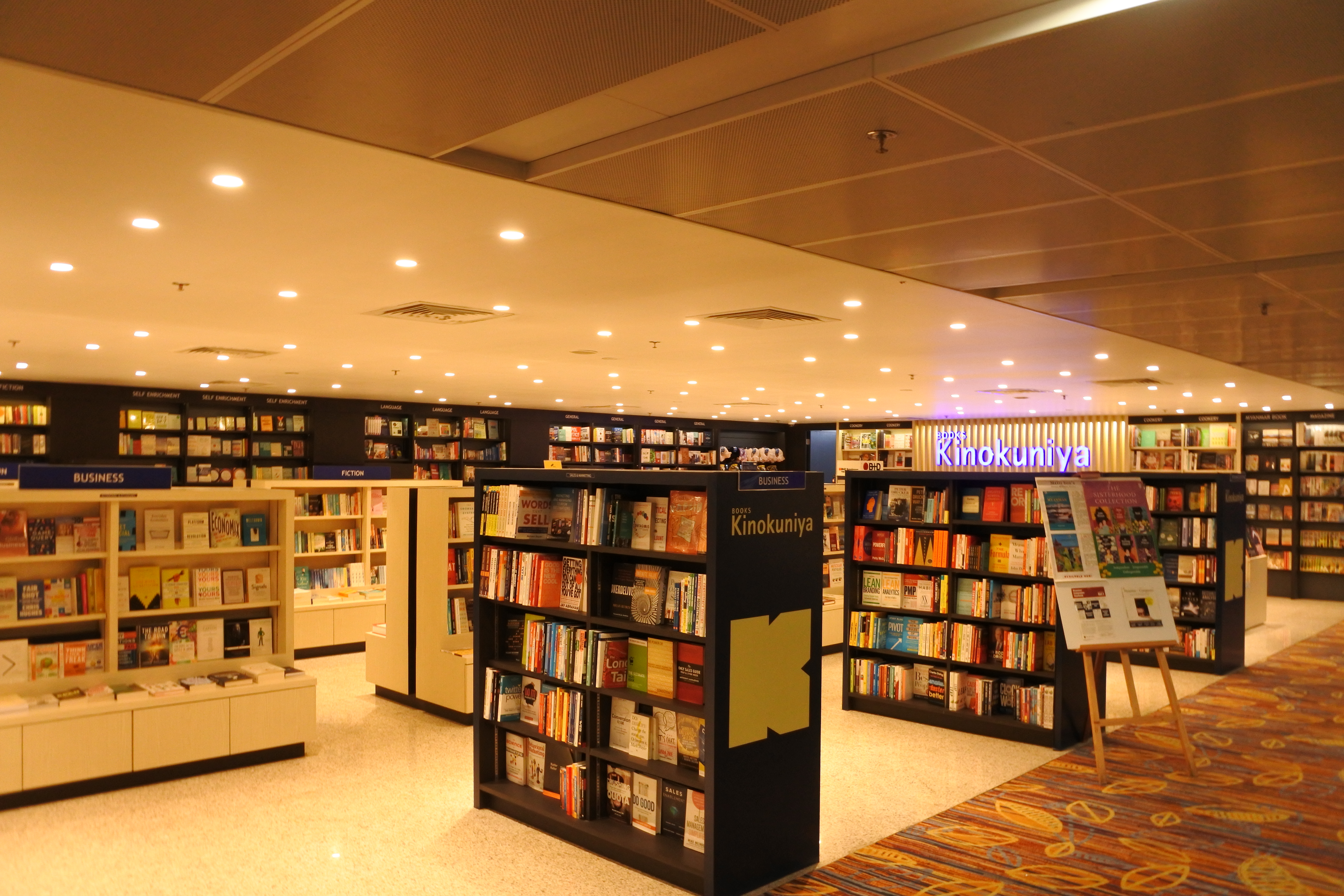 The Bookstore of Kinokuniya in Yangon International Airport, Myanmar-01